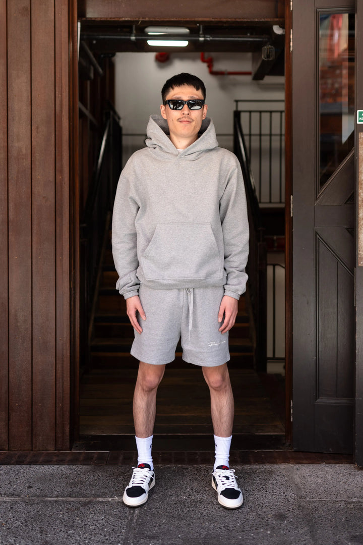 Prior Embroidery Logo Fitted Sweatshorts Light Heather in Melbourne, Australia - Prior