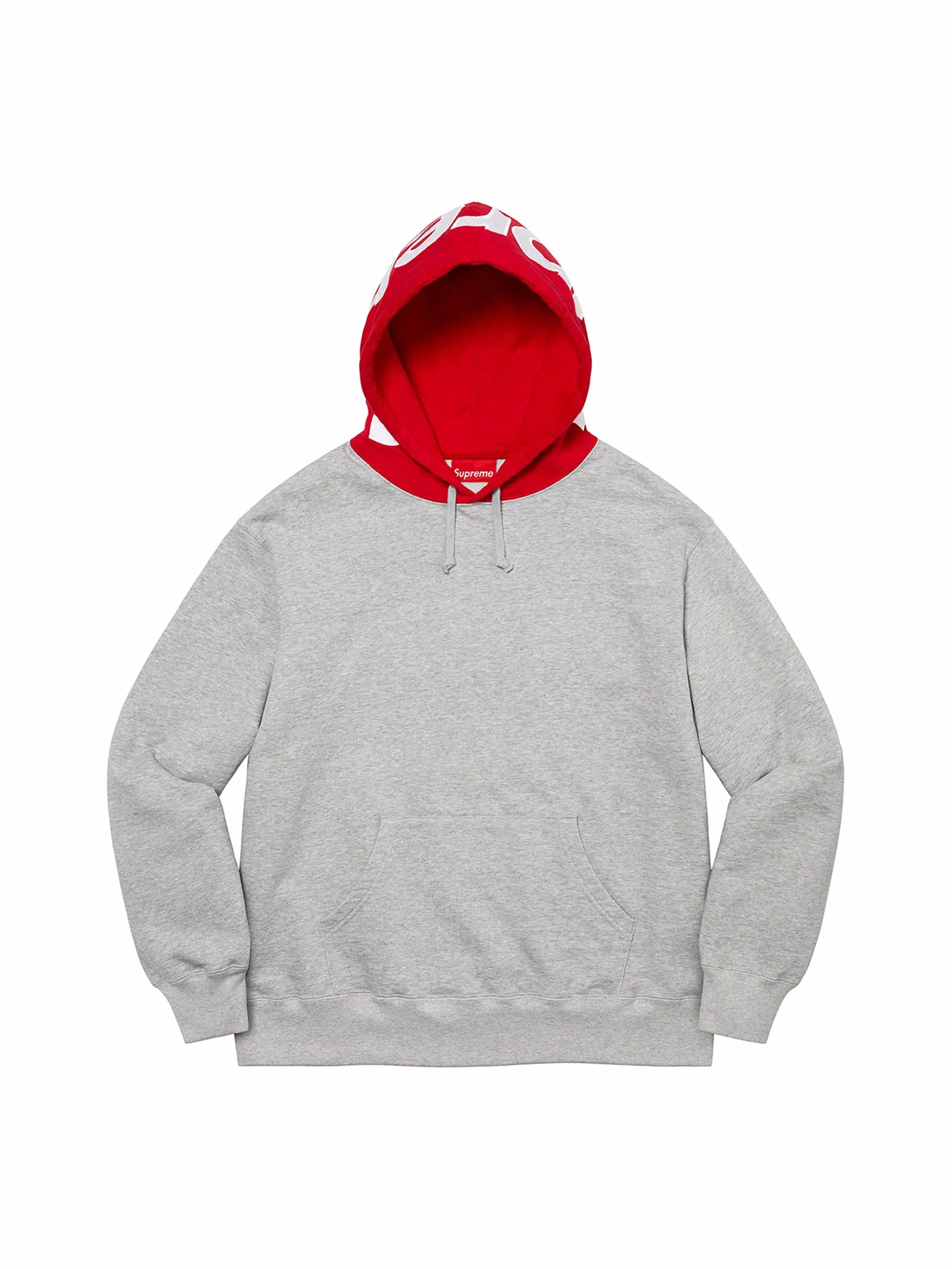 Buy Supreme Contrast Hooded Sweatshirt Heather Grey Online in – Prior