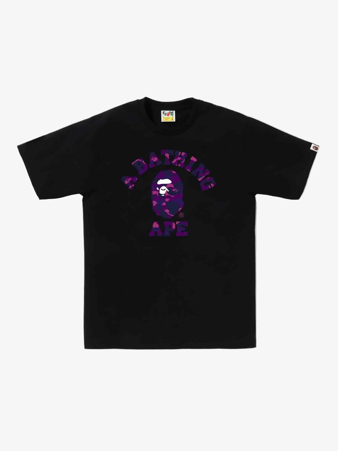 A Bathing Ape BAPE Color Camo College Tee Black Purple - Prior