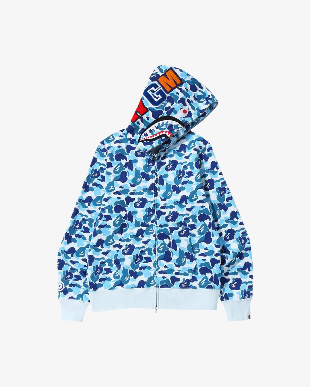 BAPE ABC Camo Shark Full Zip Hoodie Blue
