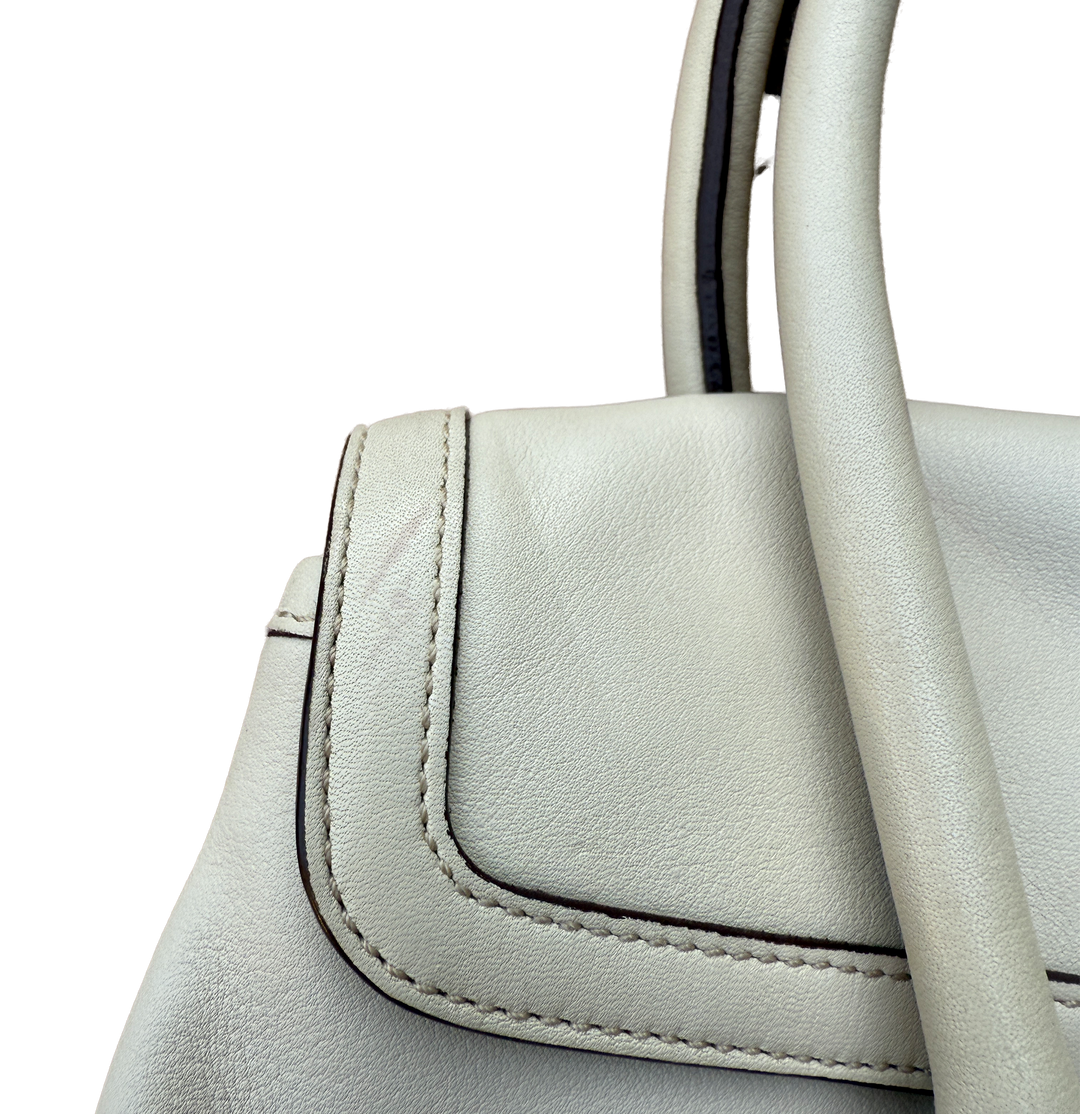 Coach Soft White Leather Satchel Nickel Hardware in Melbourne, Australia - Prior