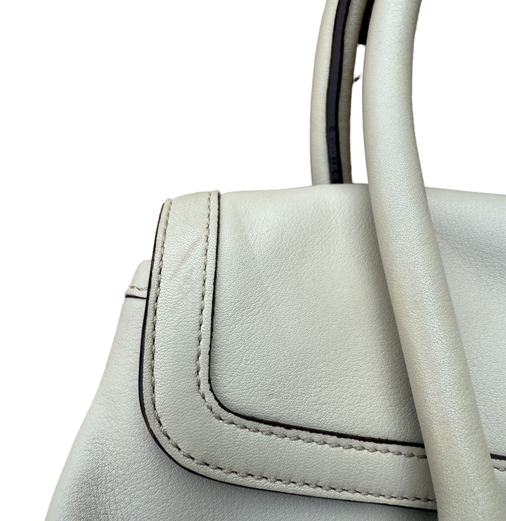 Coach Soft White Leather Satchel Nickel Hardware in Melbourne, Australia - Prior