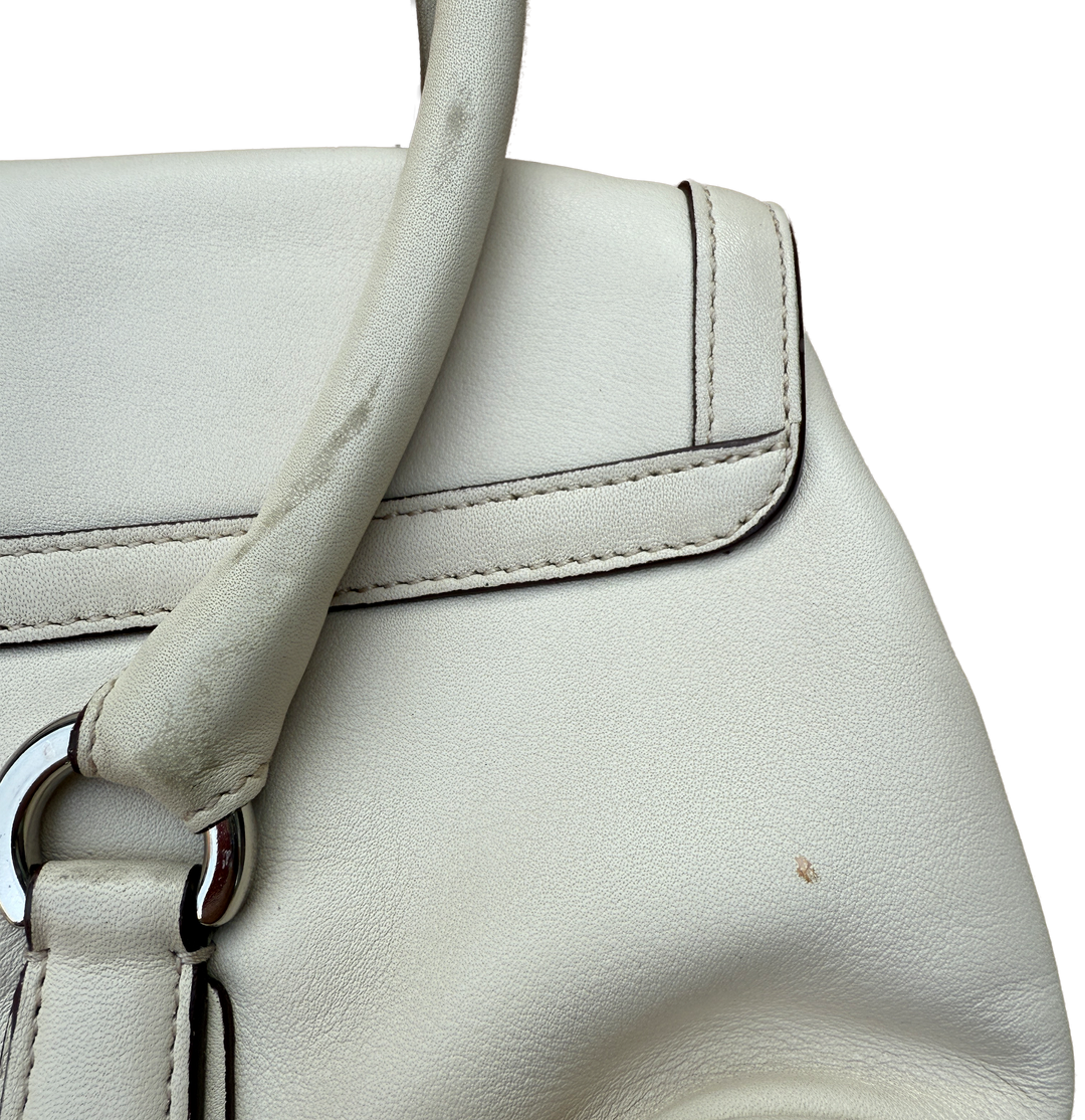 Coach Soft White Leather Satchel Nickel Hardware in Melbourne, Australia - Prior