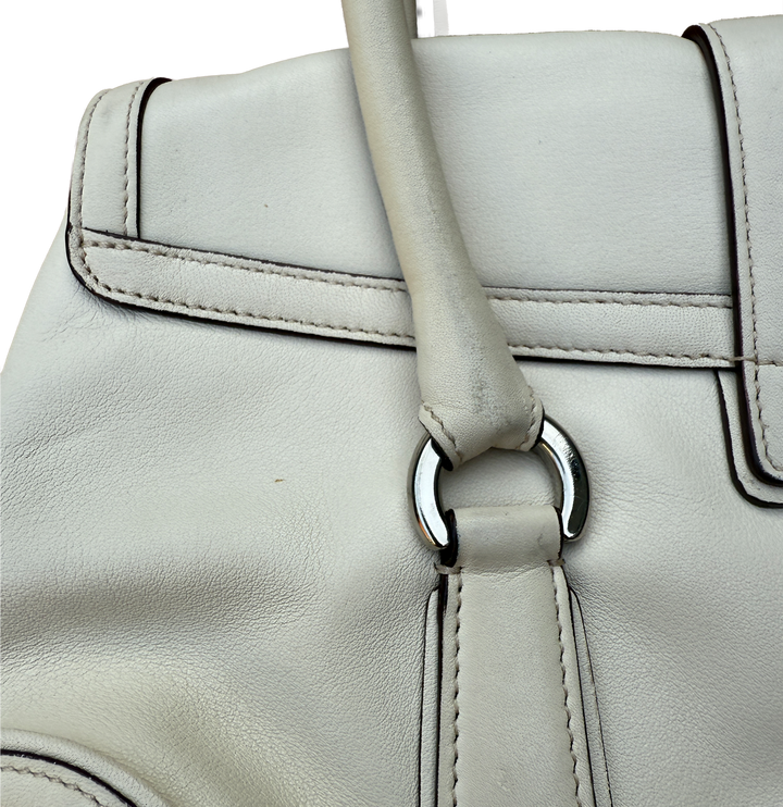 Coach Soft White Leather Satchel Nickel Hardware in Melbourne, Australia - Prior