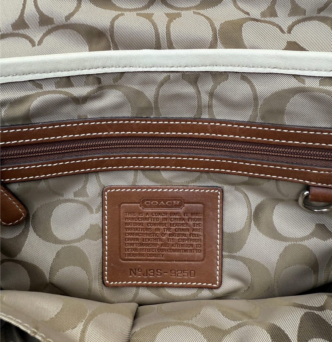 Coach Soft White Leather Satchel Nickel Hardware in Melbourne, Australia - Prior