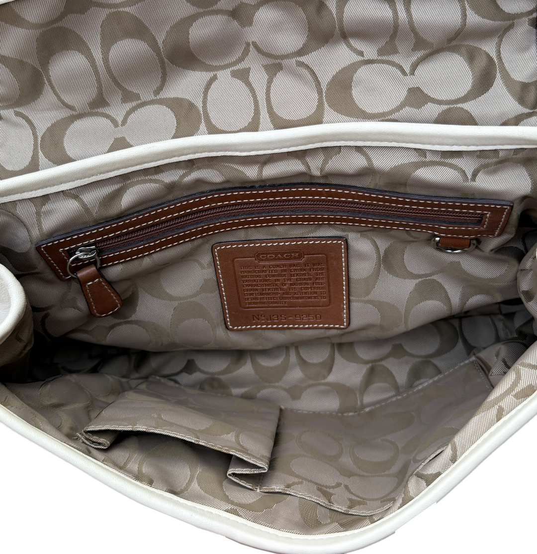 Coach Soft White Leather Satchel Nickel Hardware in Melbourne, Australia - Prior