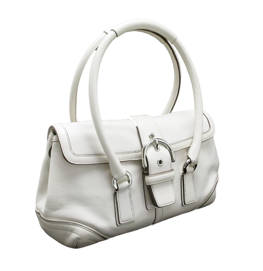 Coach Soft White Leather Satchel Nickel Hardware in Melbourne, Australia - Prior