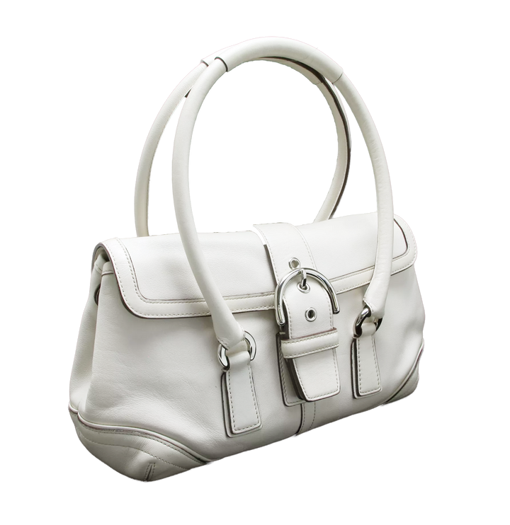 Coach Soft White Leather Satchel Nickel Hardware in Melbourne, Australia - Prior