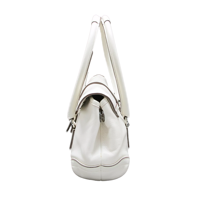 Coach Soft White Leather Satchel Nickel Hardware in Melbourne, Australia - Prior