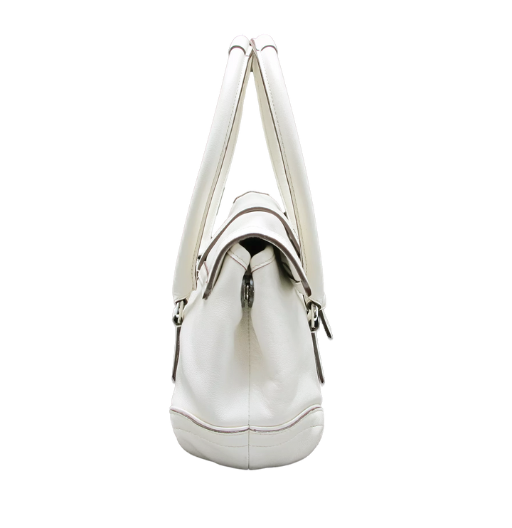 Coach Soft White Leather Satchel Nickel Hardware in Melbourne, Australia - Prior