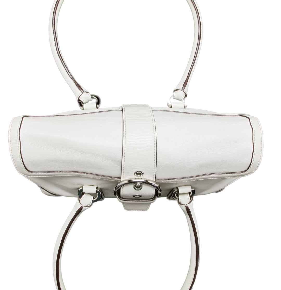 Coach Soft White Leather Satchel Nickel Hardware in Melbourne, Australia - Prior