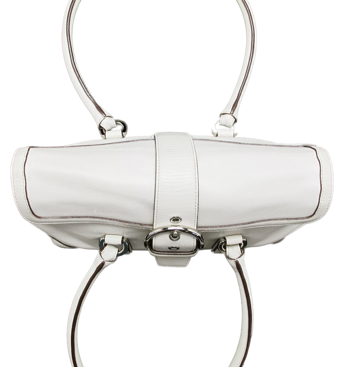 Coach Soft White Leather Satchel Nickel Hardware in Melbourne, Australia - Prior