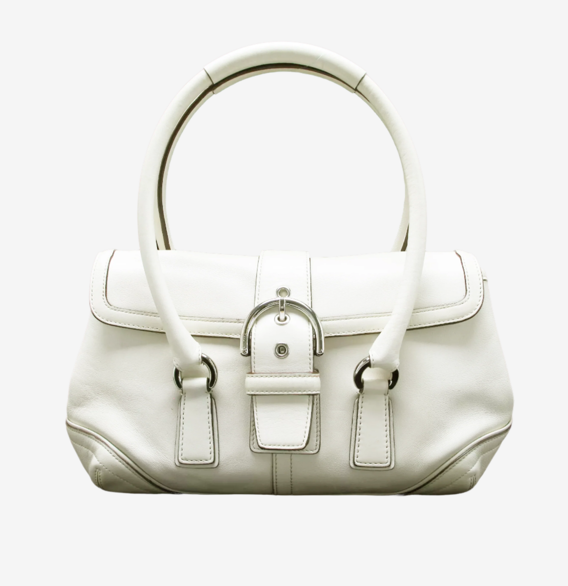 Coach Soft White Leather Satchel Nickel Hardware in Melbourne, Australia - Prior