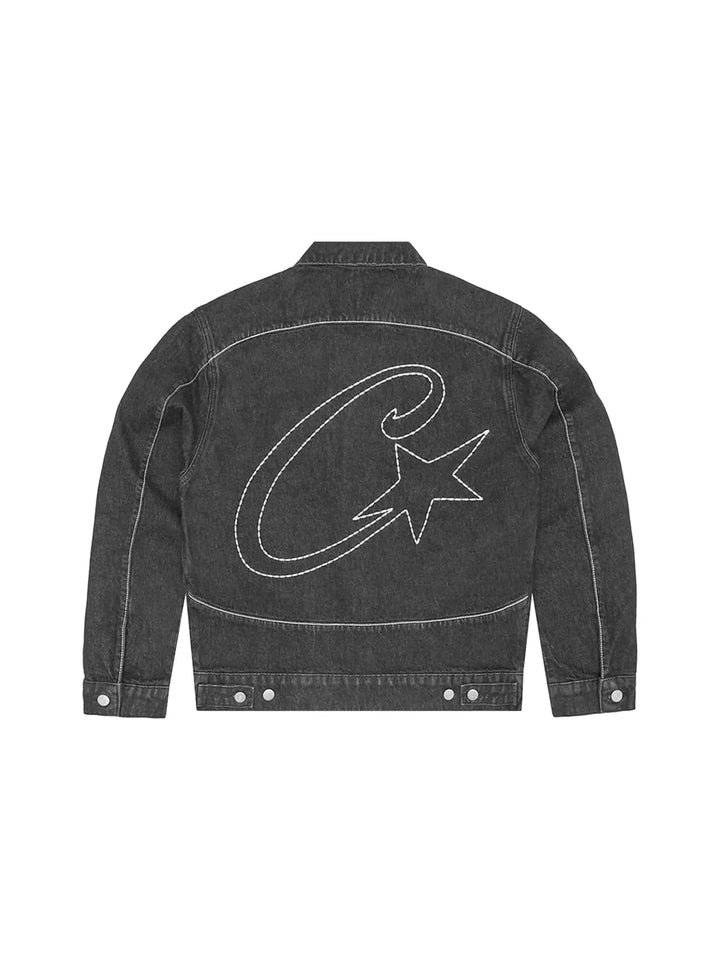 Corteiz C-Star Stitch-Down Denim Jacket Black in Melbourne, Australia - Prior