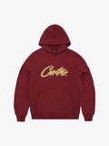 Corteiz Satin Applique Allstarz Hoodie Maroon in Melbourne, Australia - Prior