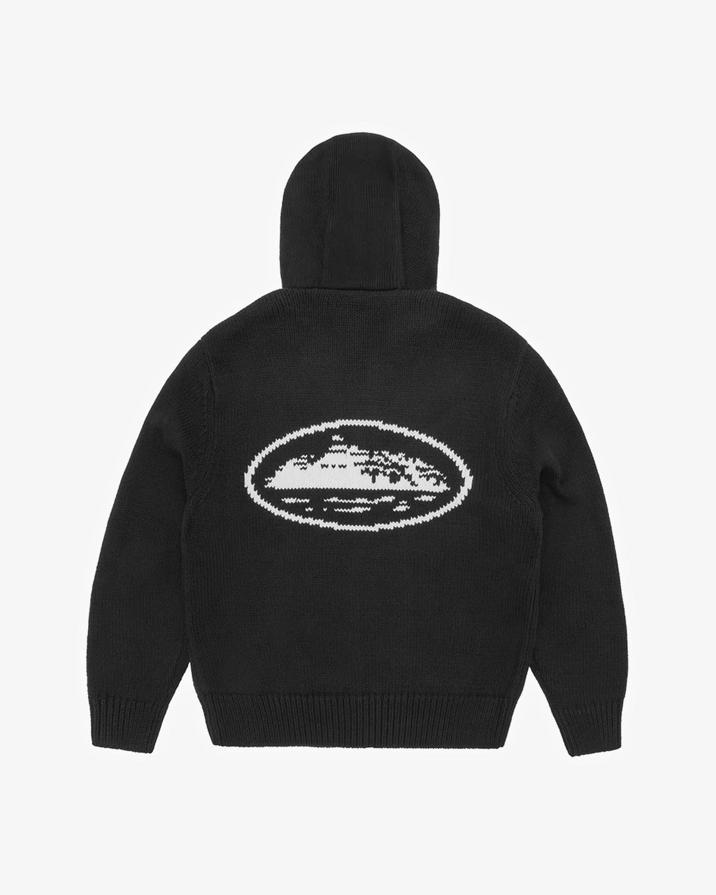 Corteiz Alcatraz Heavy Knit Zip-Up Hoodie Black in Melbourne, Australia - Prior