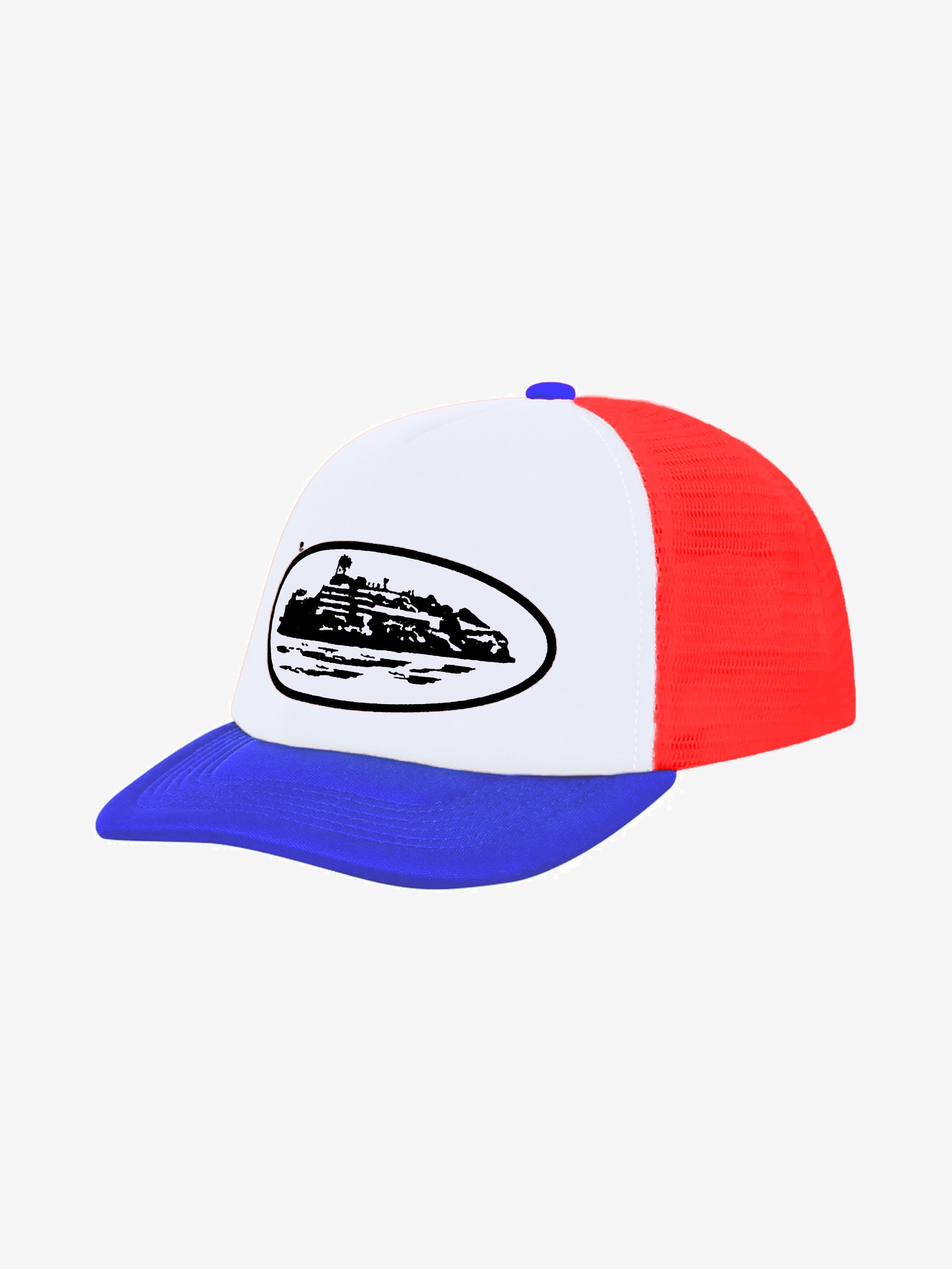 Corteiz Alcatraz Trucker Hat White/Blue in Melbourne, Australia - Prior
