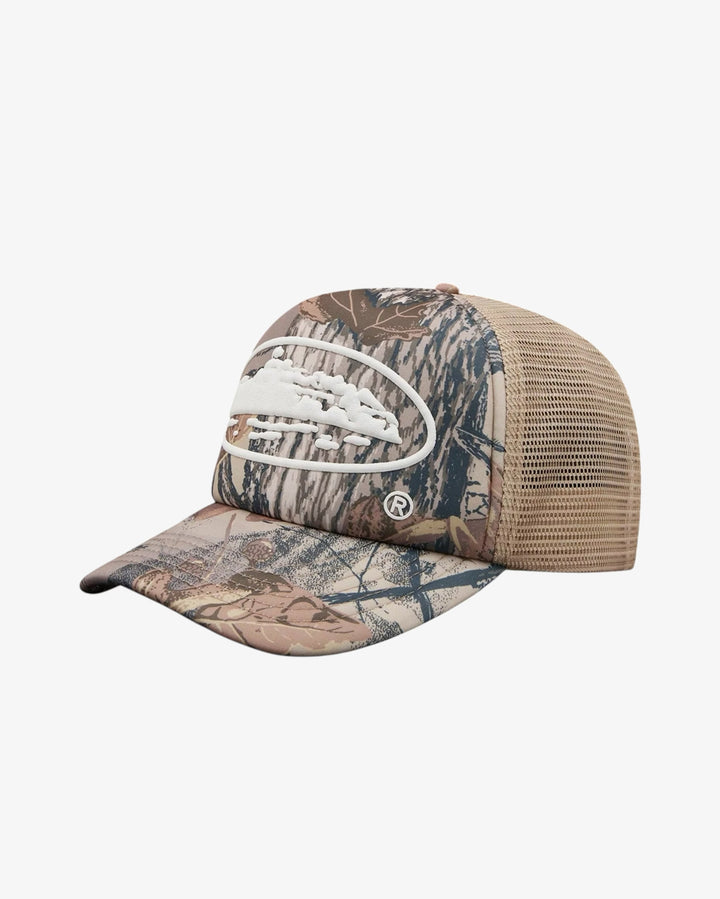 Corteiz Island Puff Print Trucker Hat Forest Camo in Melbourne, Australia - Prior