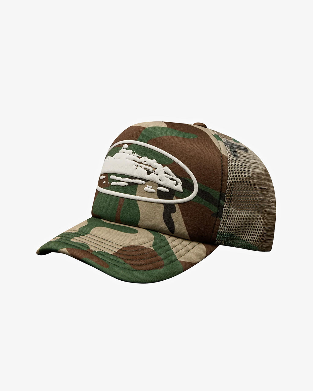 Corteiz Island Puff Print Trucker Hat Woodland Camo in Melbourne, Australia - Prior
