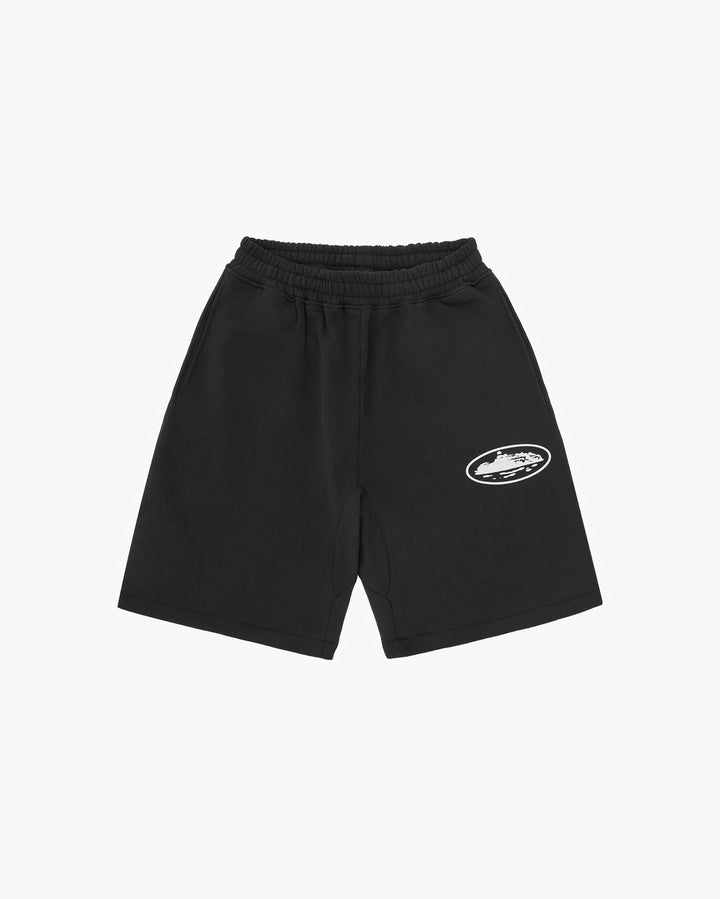 Corteiz Puff Print Island Sweatshorts Black in Melbourne, Australia - Prior