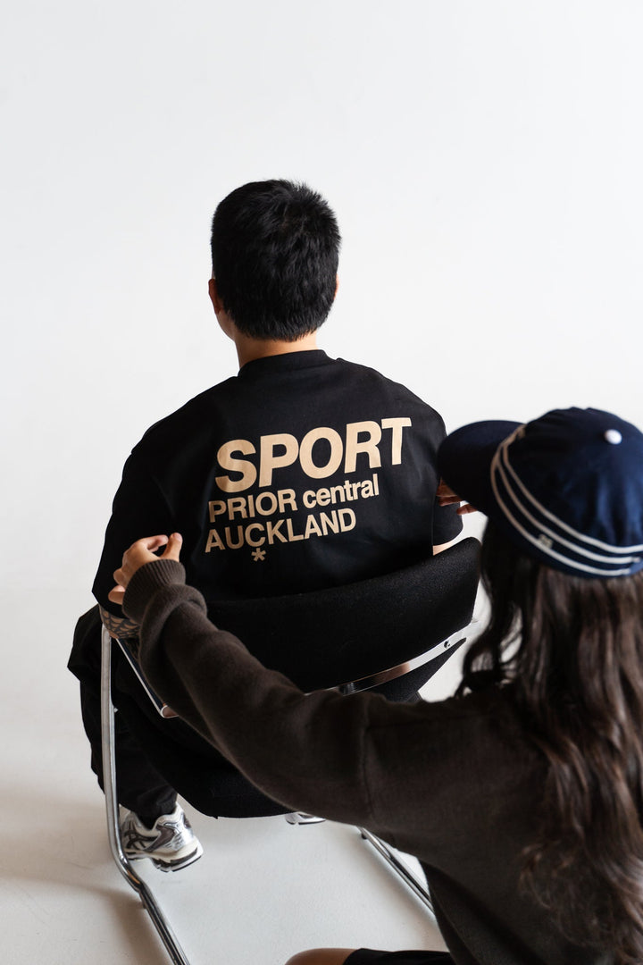 Prior Sport Logo T-Shirt Onyx in Melbourne, Australia - Prior