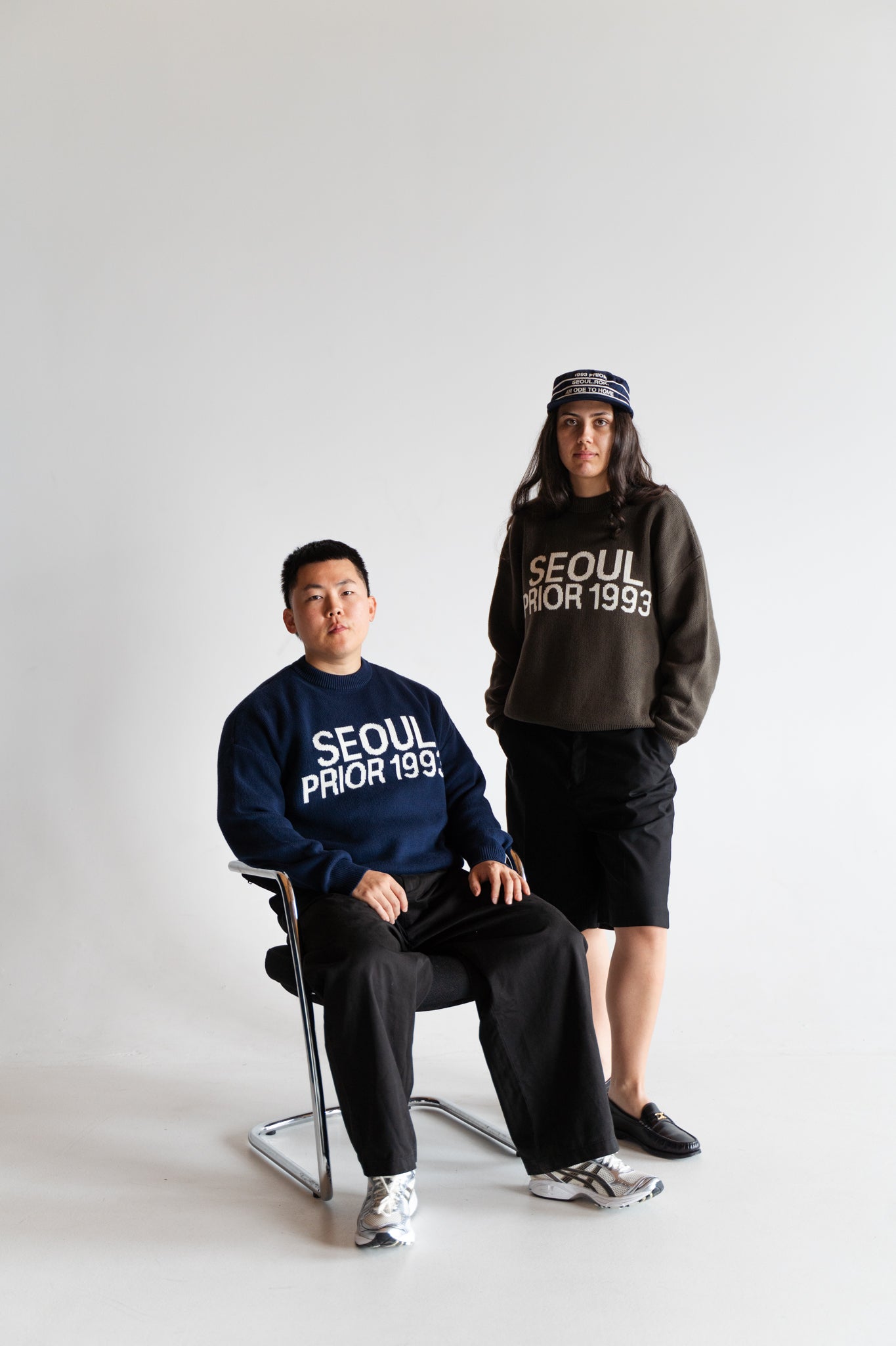 Prior Seoul Collection Organic Knitted Sweater Olive in Melbourne, Australia - Prior