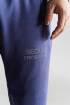 Prior Seoul Collection Raw Hem Relaxed Pants Washed Navy in Melbourne, Australia - Prior