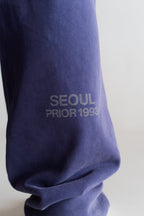 Prior Seoul Collection Raw Hem Relaxed Pants Washed Navy in Melbourne, Australia - Prior