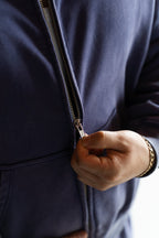 Prior Seoul Collection Double Zip-Up Hoodie Washed Navy in Melbourne, Australia - Prior