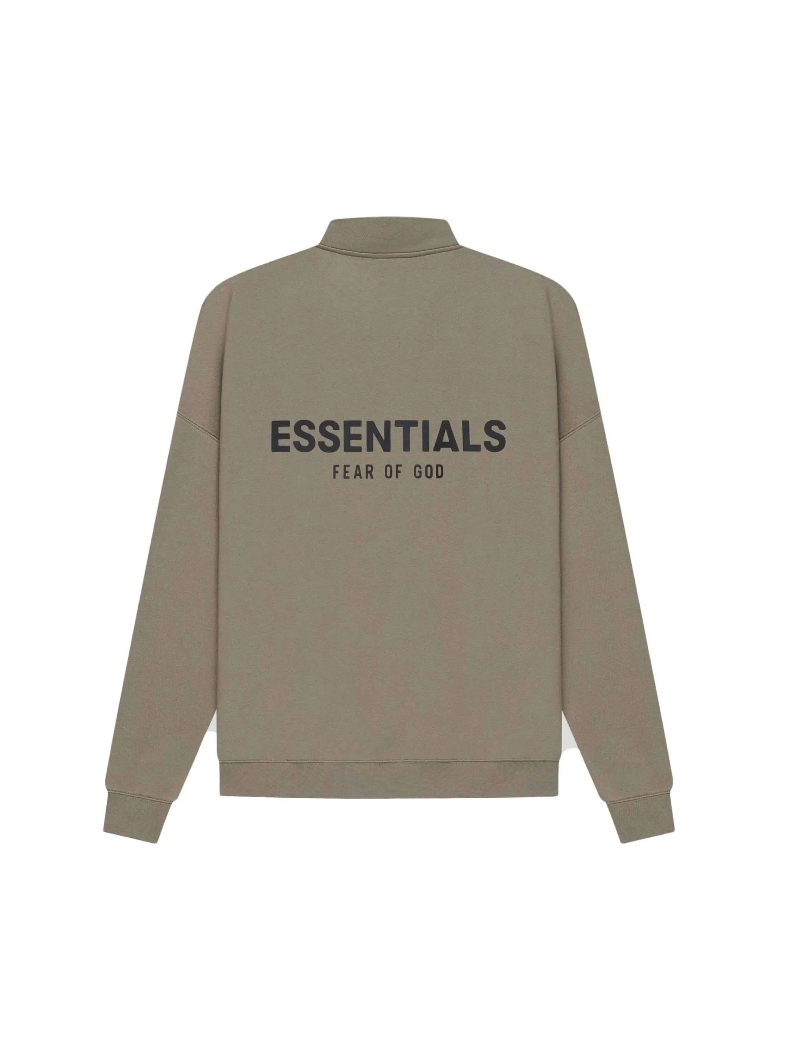 Buy Fear of God Essentials Half Zip Sweater Taupe (SS21) Online in