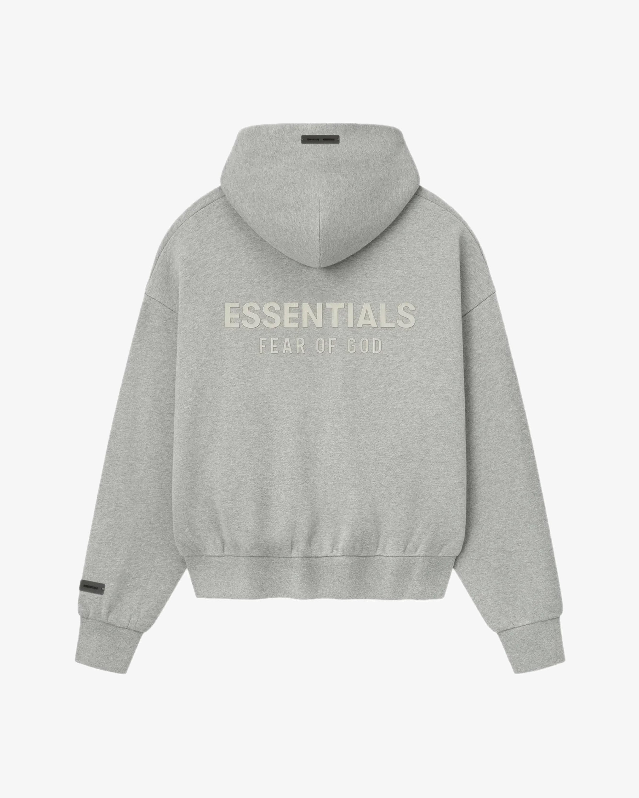 Fear of God Essentials Classic Full Zip-Up Hoodie Concrete Heather in Melbourne, Australia - Prior