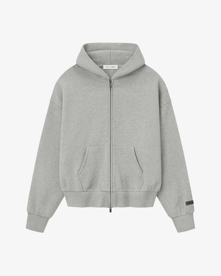 Fear of God Essentials Classic Full Zip-Up Hoodie Concrete Heather in Melbourne, Australia - Prior