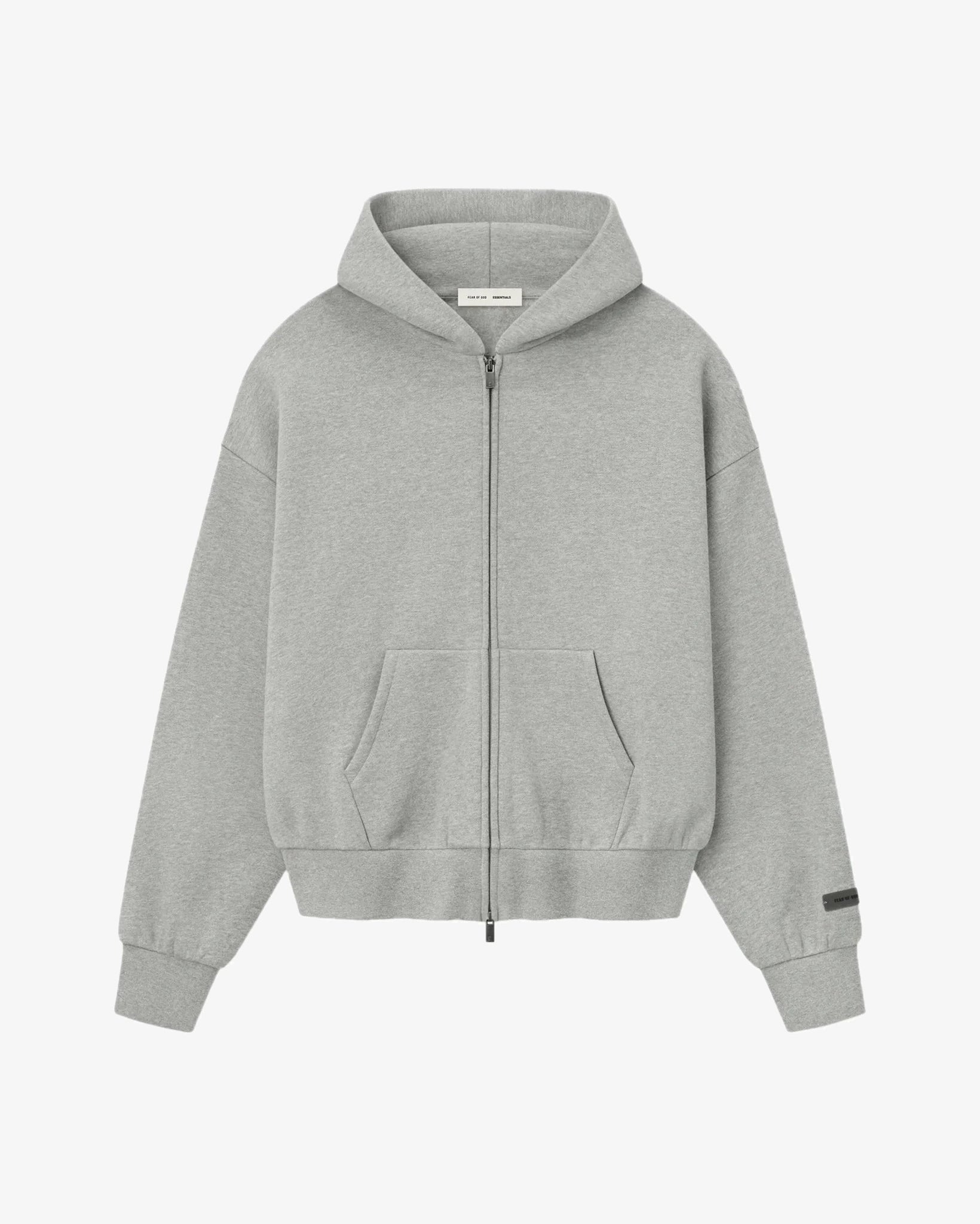 Fear of God Essentials Classic Full Zip-Up Hoodie Concrete Heather in Melbourne, Australia - Prior
