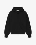 Fear of God Essentials Classic Full Zip-Up Hoodie Jet Black in Melbourne, Australia - Prior
