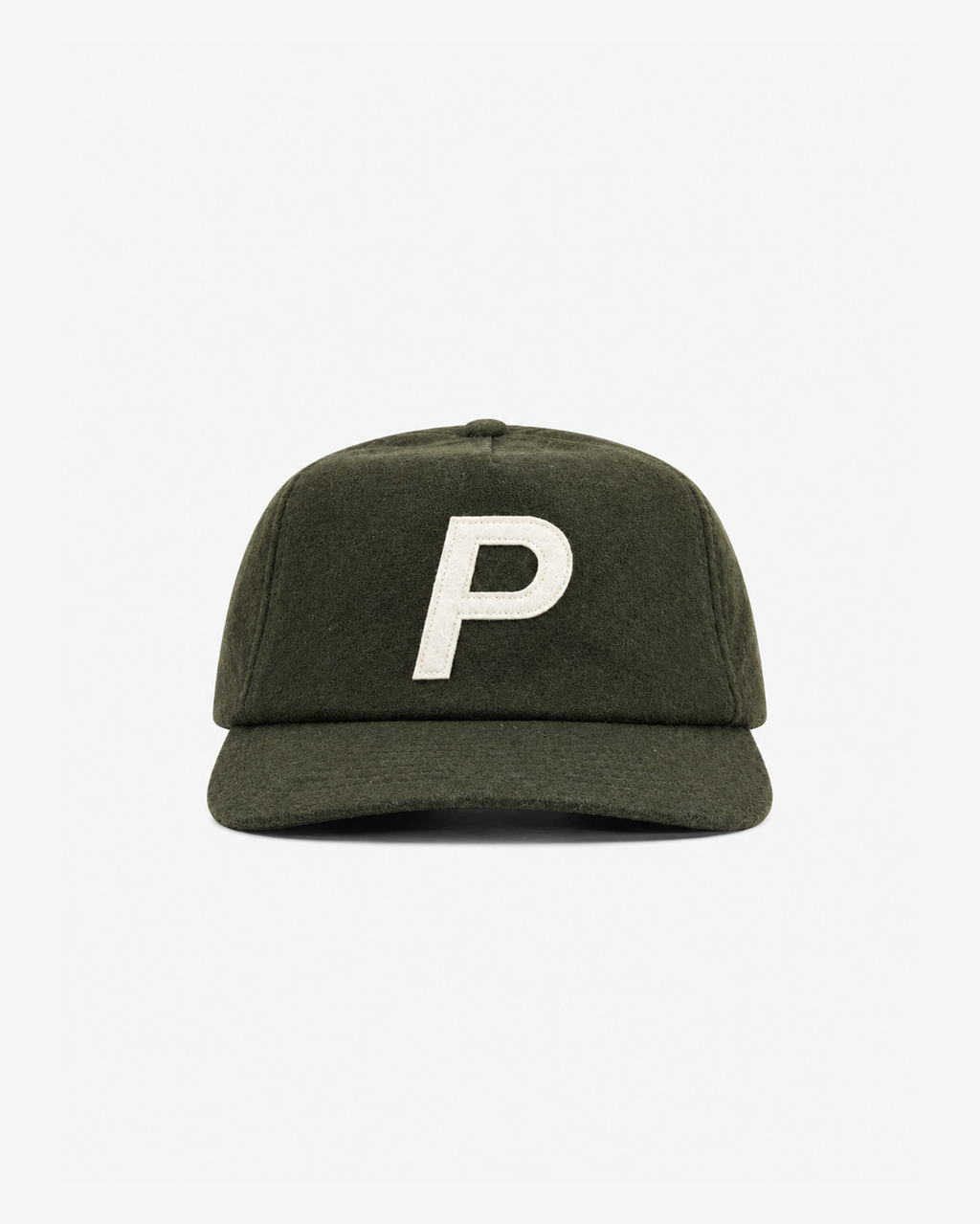 Felt Logo Wool 5 Panel Hat Olive in Melbourne, Australia - Prior