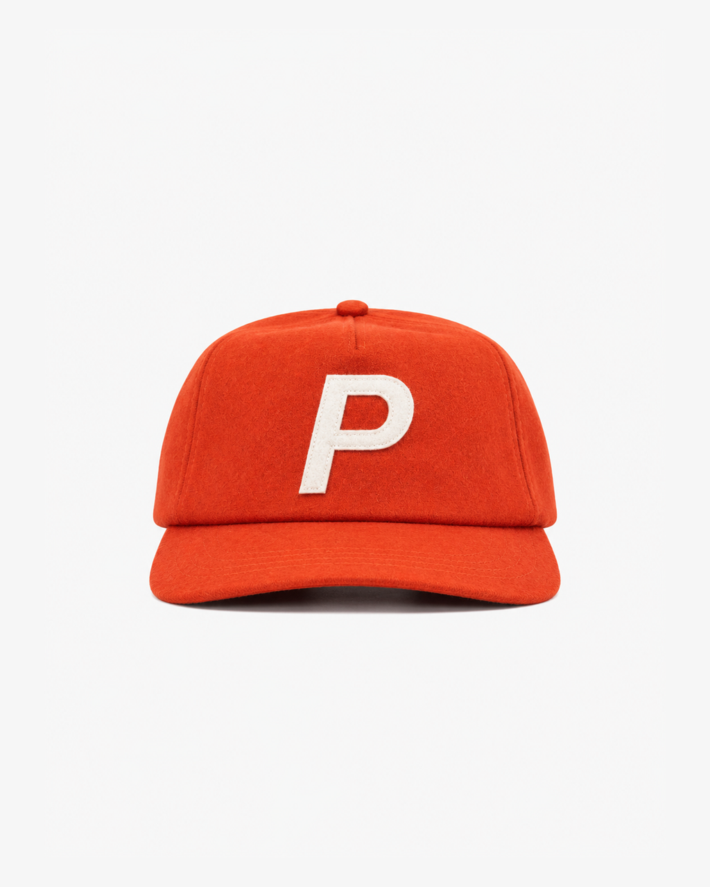 Felt Logo Wool 5 Panel Hat Orange