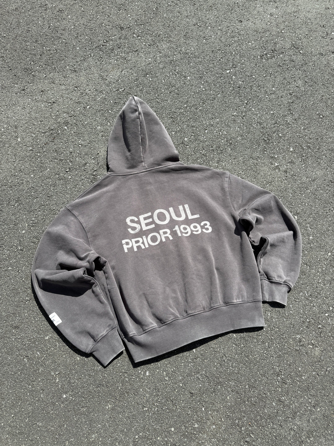 Prior Seoul Collection Double Zip-Up Hoodie Washed Anthracite in Melbourne, Australia - Prior
