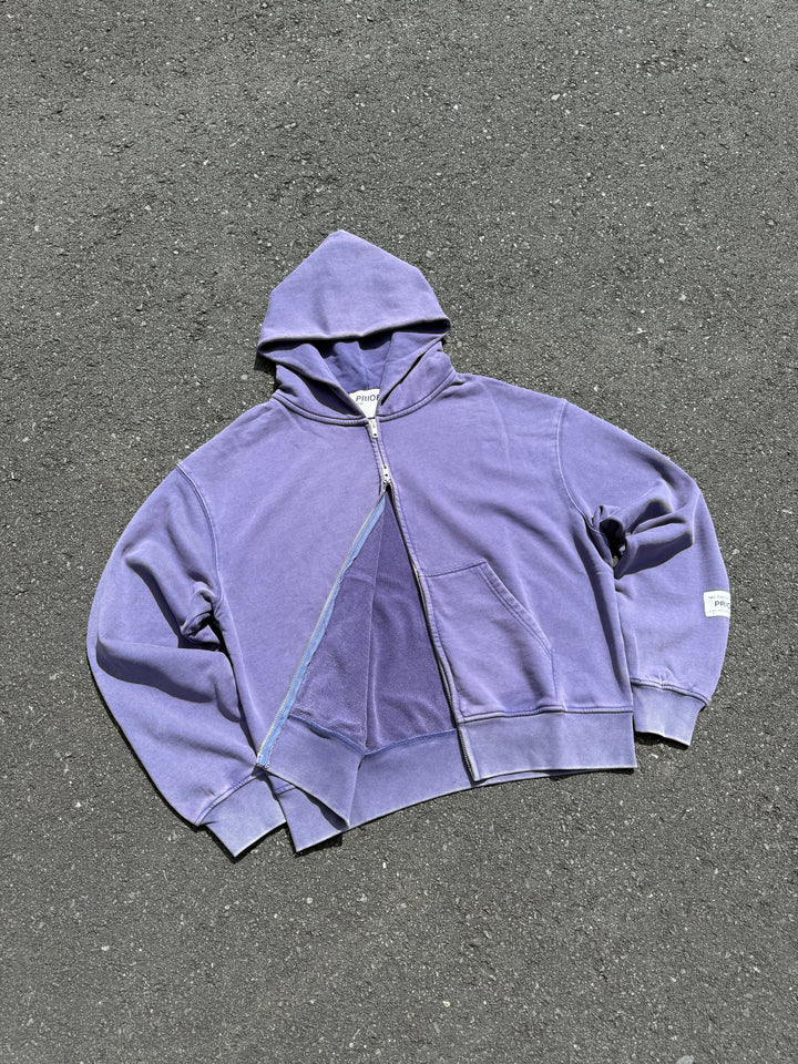 Prior Seoul Collection Double Zip-Up Hoodie Washed Navy in Melbourne, Australia - Prior