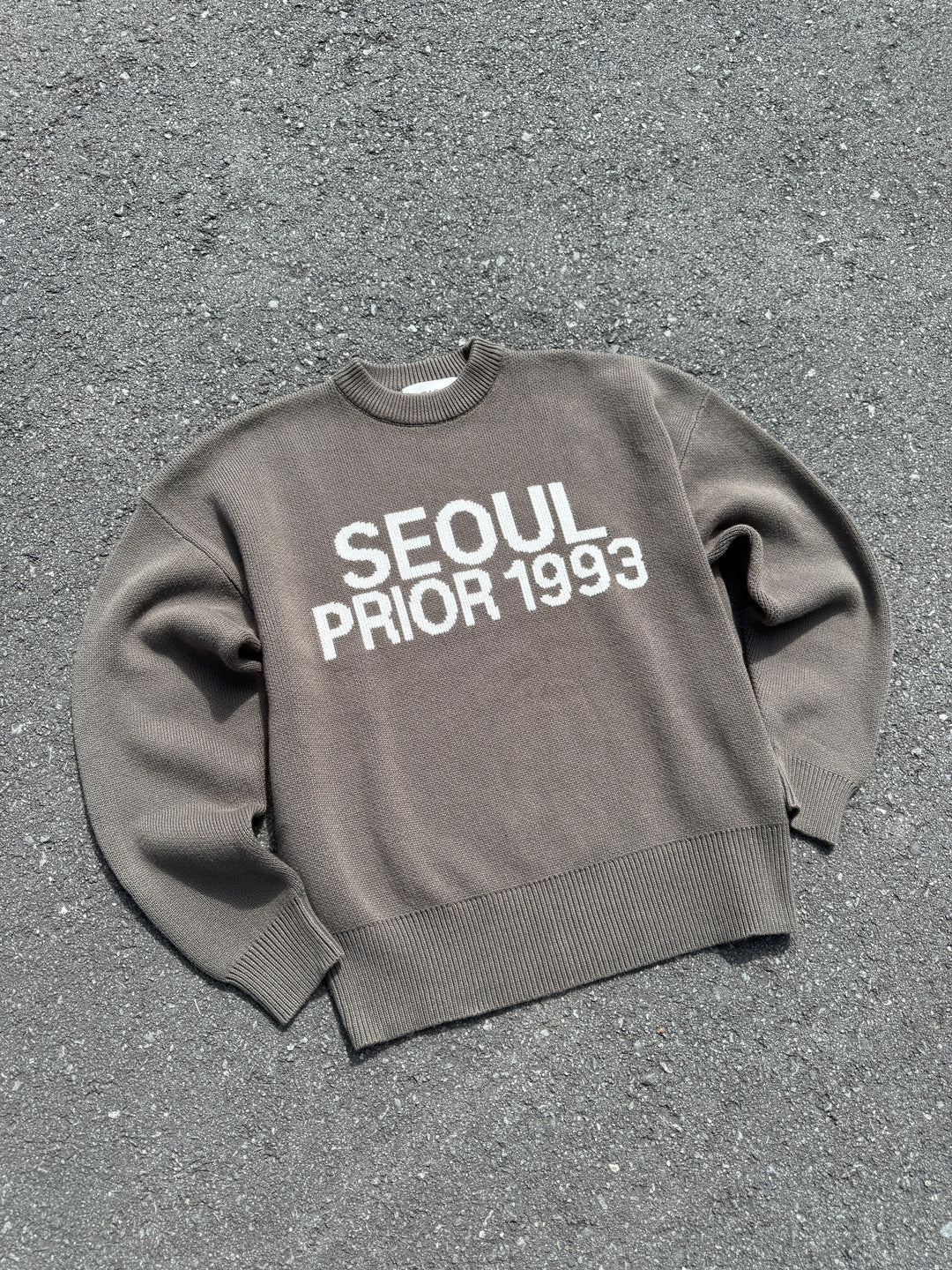 Prior Seoul Collection Organic Knitted Sweater Olive in Melbourne, Australia - Prior