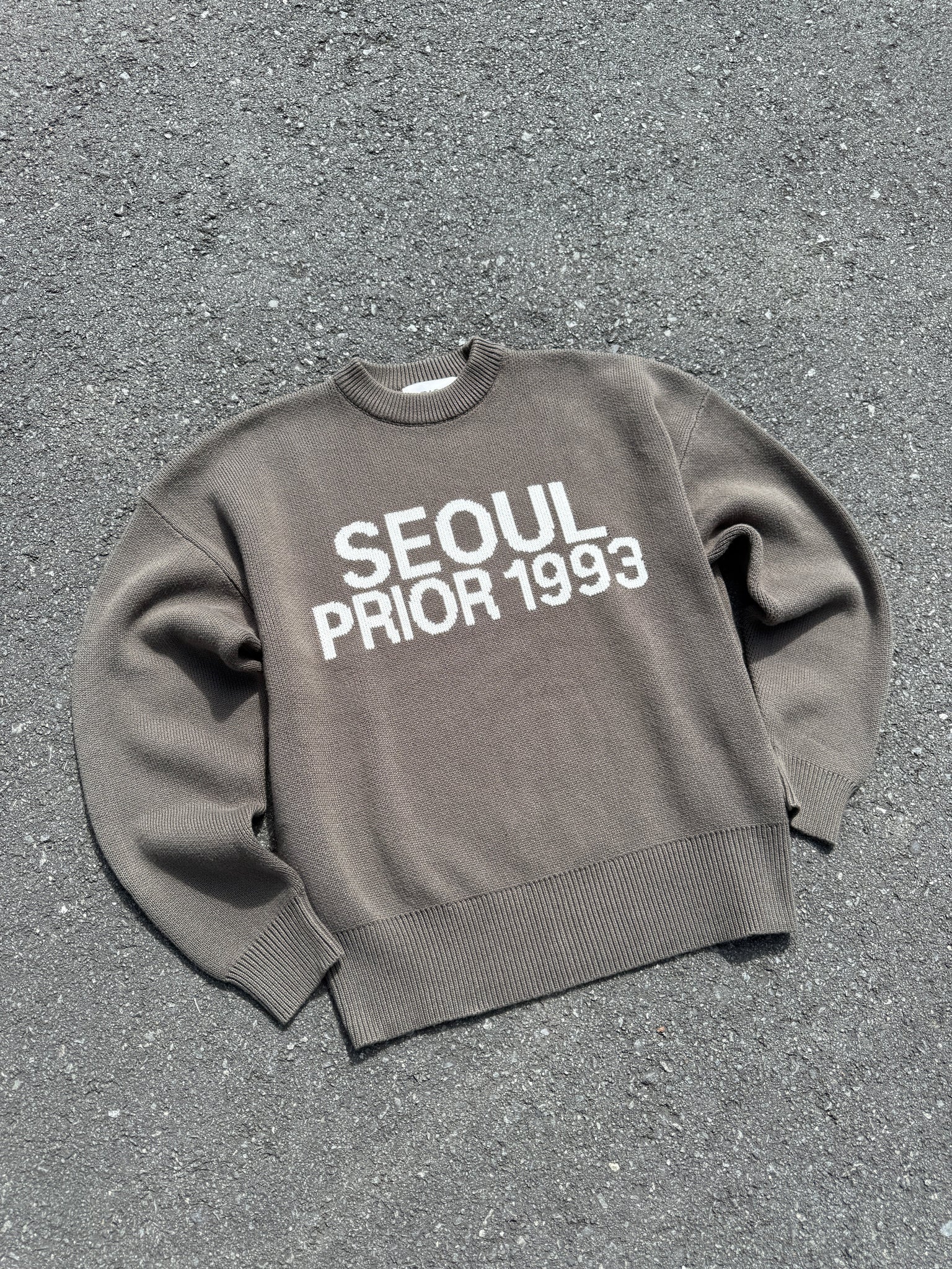 Prior Seoul Collection Organic Knitted Sweater Olive in Melbourne, Australia - Prior