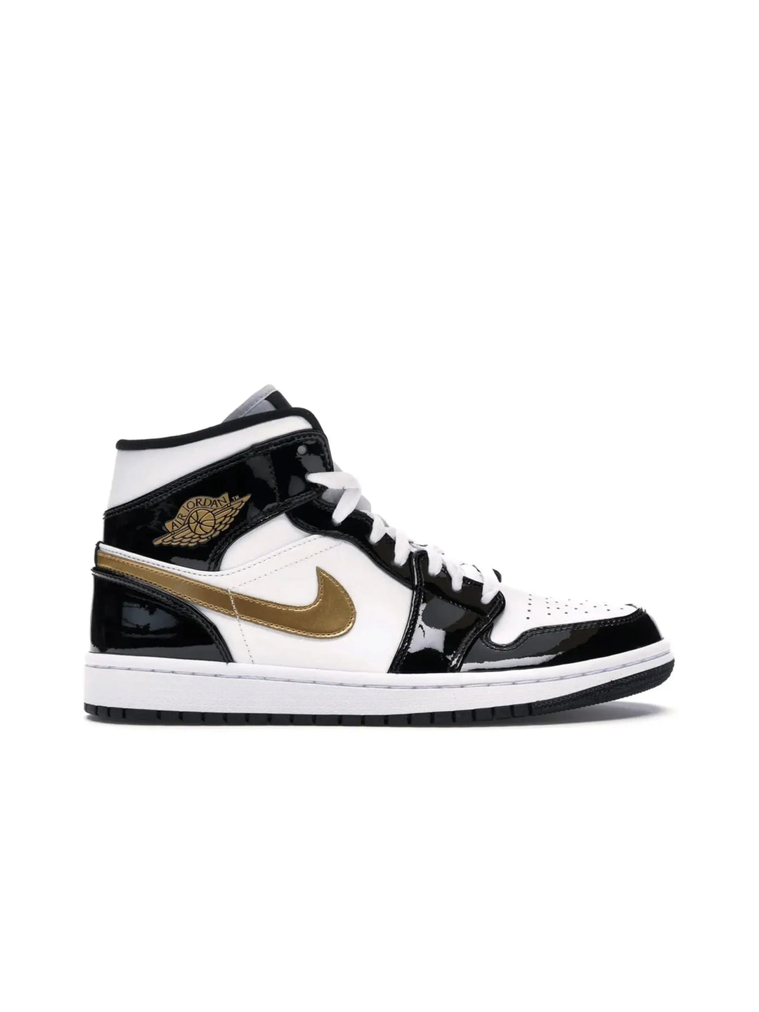 Jordan 1 Mid Patent Black White Gold in Melbourne, Australia - Prior