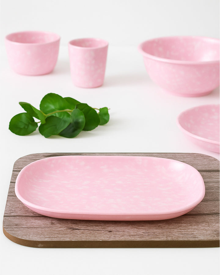 Korean Bunsik Retro Melamine Dish Plate Pink in Melbourne, Australia - Prior