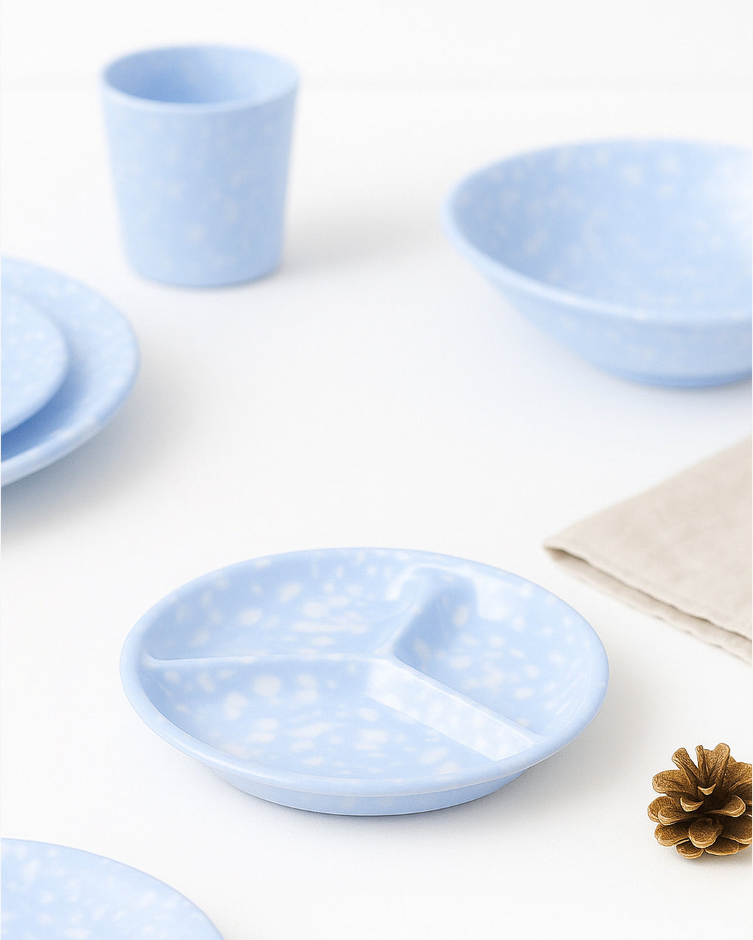 Korean Bunsik Retro Melamine Sharing Plate Blue in Melbourne, Australia - Prior