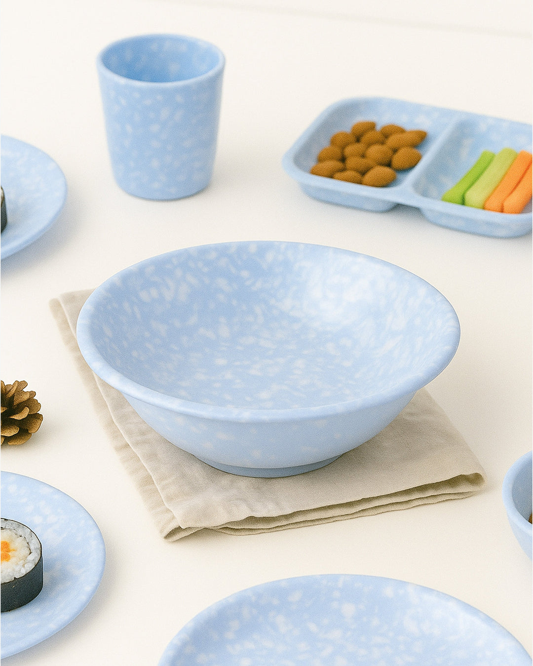Korean Bunsik Retro Melamine Soup Bowl Blue in Melbourne, Australia - Prior