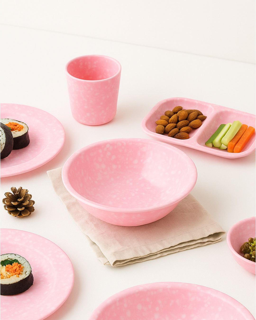 Korean Bunsik Retro Melamine Soup Bowl Pink in Melbourne, Australia - Prior