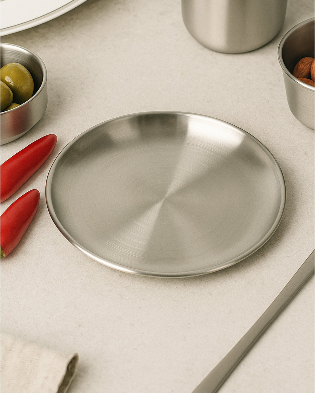 Korean Stainless Steel Round Plate Medium in Melbourne, Australia - Prior