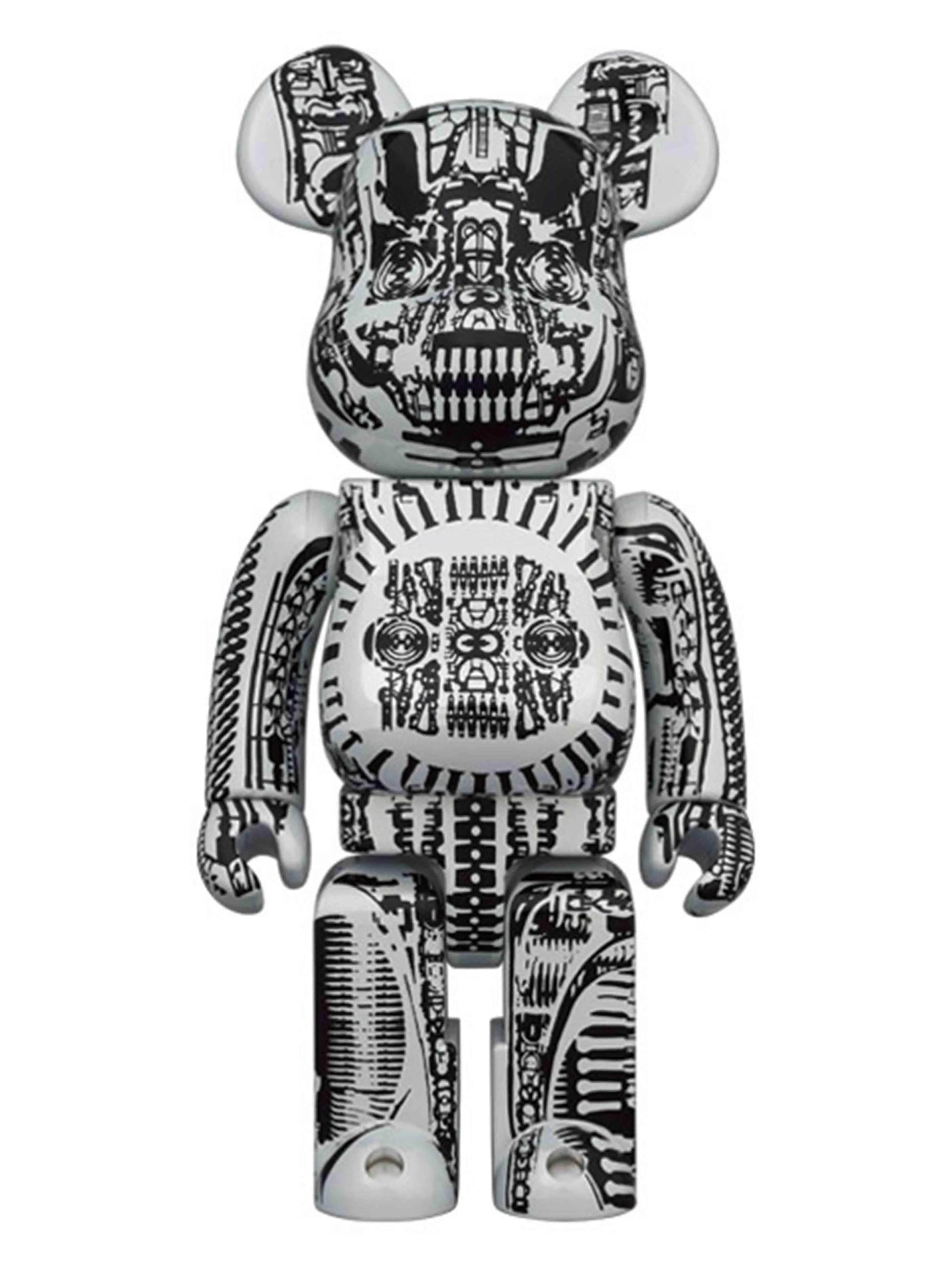 Medicom Toy Be@rbrick H.R. Giger White Chrome 1000% Prior