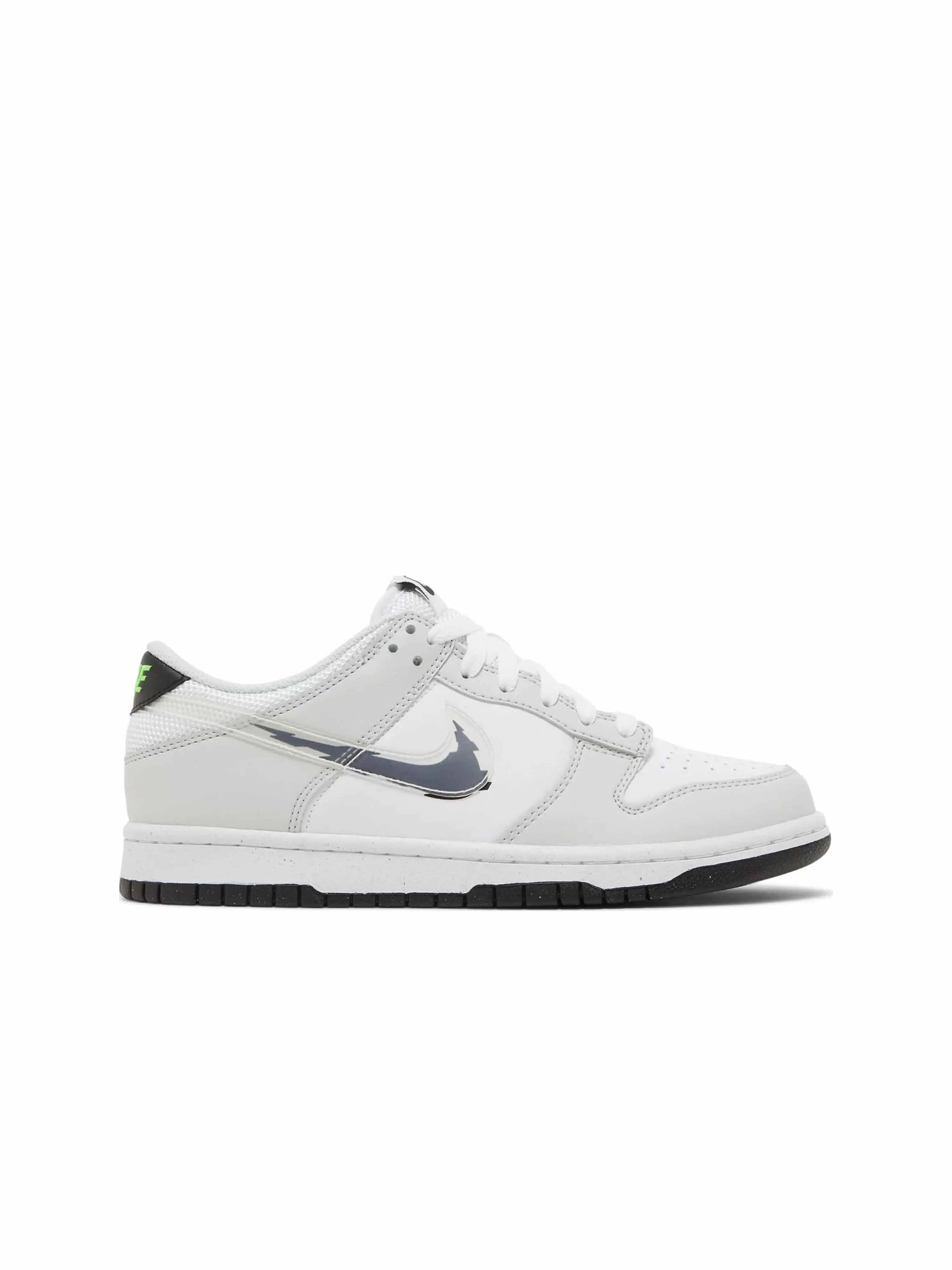 Nike Dunk Low Glitch Swoosh White Grey (GS) - Prior