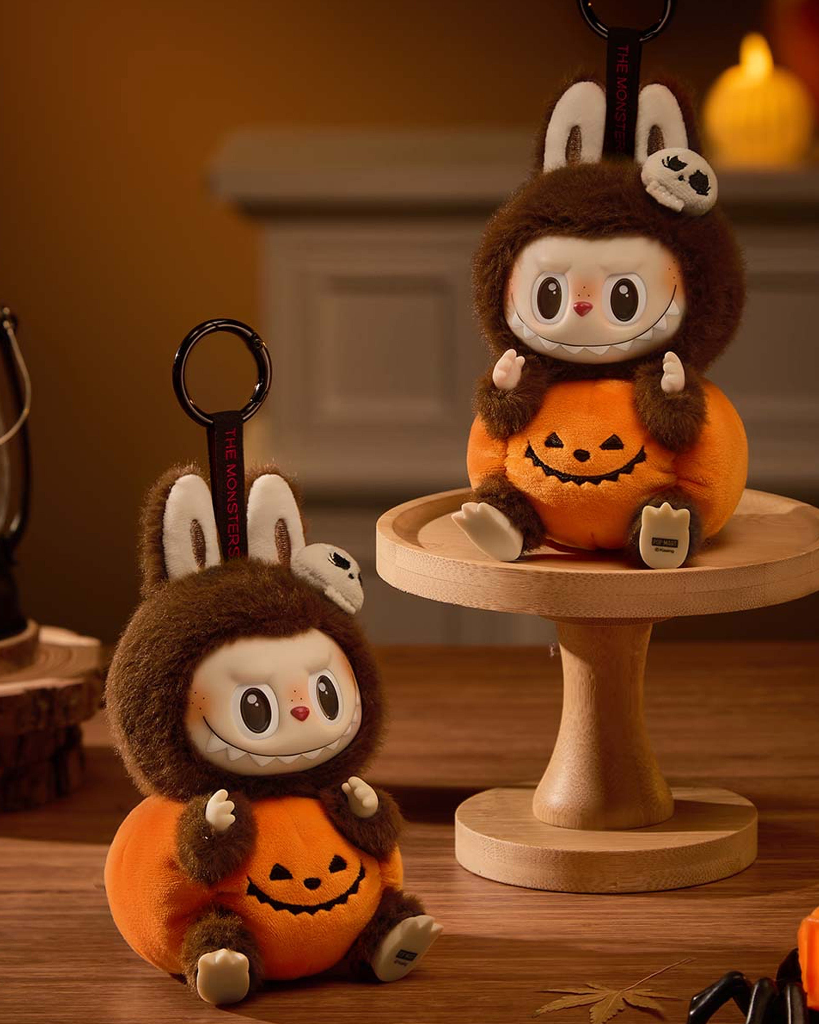 Pop Mart Labubu Happy Halloween Party Series-Sitting Pumpkin Vinyl Plush Pendant in Melbourne, Australia - Prior