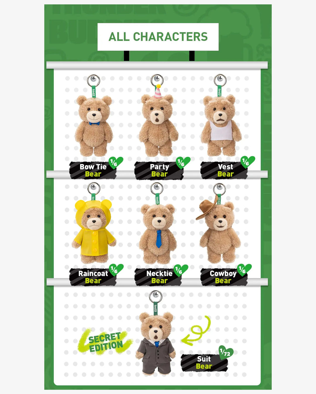 Pop Mart Ted2 Teddy Bear Action Plush Pendant Series Single Blind Box in Melbourne, Australia - Prior